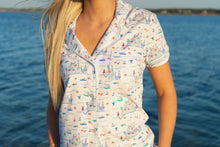 Load image into Gallery viewer, Katydid Martha’s Vineyard Adult Polo PJ Set