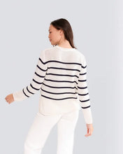 Load image into Gallery viewer, Alashan Striped Crew Pullover Sweater