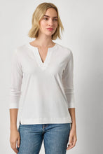 Load image into Gallery viewer, Lilla P Side Slit Split Neck Top