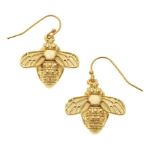 Load image into Gallery viewer, Susan Shaw Hanging Bee Earrings