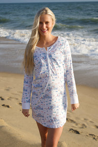 Katydid Martha’s Vineyard Adult Henley Sleepshirt