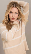 Load image into Gallery viewer, Alashan Lyra Textured Striped Crew Sweater
