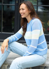Load image into Gallery viewer, Alashan Tessa Colorful Striped Crew Sweater
