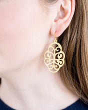Load image into Gallery viewer, Susan Shaw Leaf Cut Out Earrings
