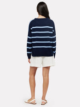 Load image into Gallery viewer, Brodie Boxy Stripe  Cashmere Sweater
