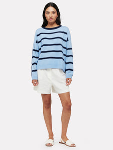 Brodie Boxy Stripe  Cashmere Sweater