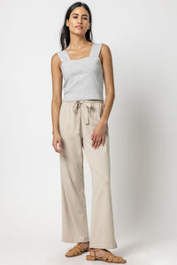 Lilla P Cotton Drawstring Waist Pant