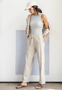 Lilla P Cotton Drawstring Waist Pant