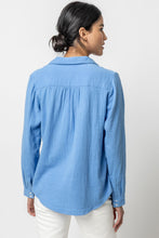 Load image into Gallery viewer, Lilla P Long Sleeve Cotton Gauze Top
