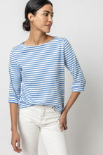 Load image into Gallery viewer, Lilla P Striped 3/4 Sleeve Top

