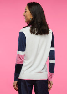 Zaket & Plover Multi Stripe Sleeve Sweater