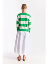 Load image into Gallery viewer, Brodie Beach Stripe Crew Cashmere Sweater
