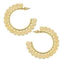 Load image into Gallery viewer, Susan Shaw Petal Hoop Earrings
