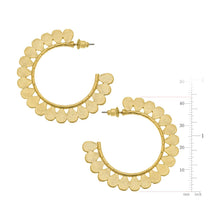 Load image into Gallery viewer, Susan Shaw Petal Hoop Earrings
