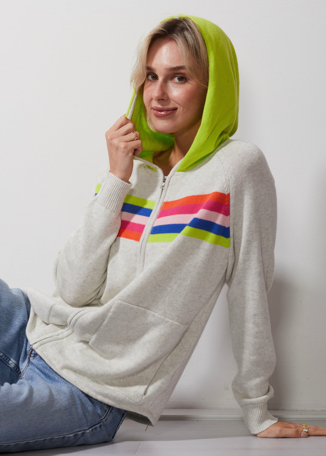 Zaket & Plover Retro Stripe Hoodie Sweater