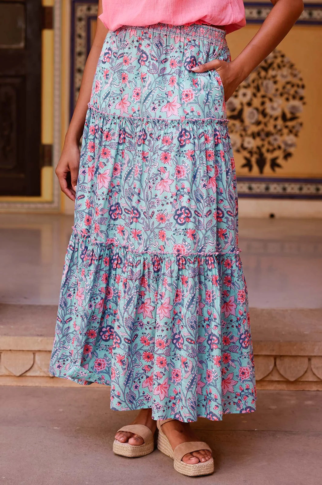 Aspiga Becks Block Print Skirt