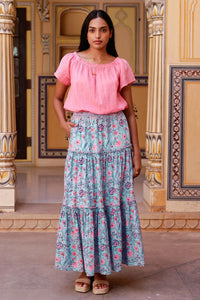 Aspiga Becks Block Print Skirt