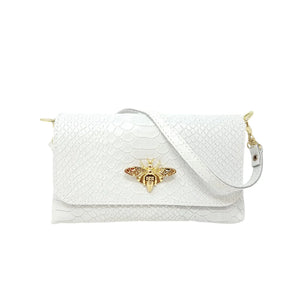 Leather Crossbody Bee Bag