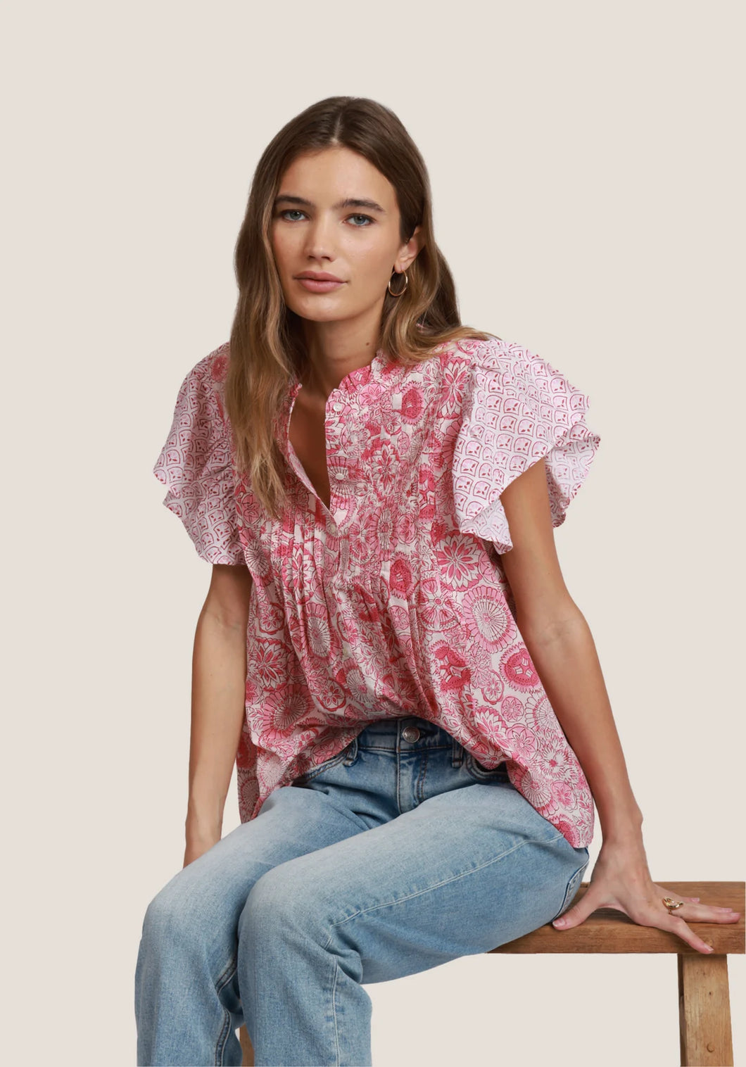 Dylan Maeve Pin-Tuck Blouse