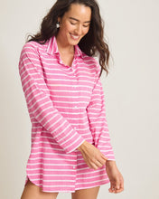 Load image into Gallery viewer, Tommy Bahama Catalina Stripe Boyfriend Beach Shirt

