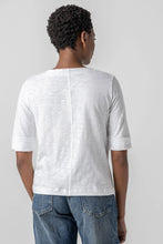 Load image into Gallery viewer, Lilla P Cuffed Sleeve Split Neck Tee
