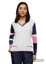 Load image into Gallery viewer, Zaket &amp; Plover Multi Stripe Sleeve Sweater
