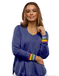Zaket & Plover Rainbow Cuff Detail Sweater