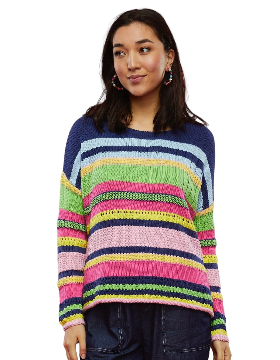 Zaket & Plover Stripe Cotton Sweater