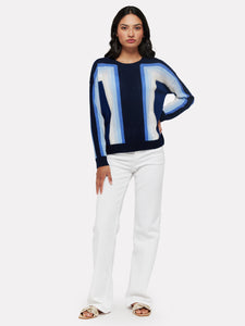 Brodie Maya Colorblock Cashmere Sweater